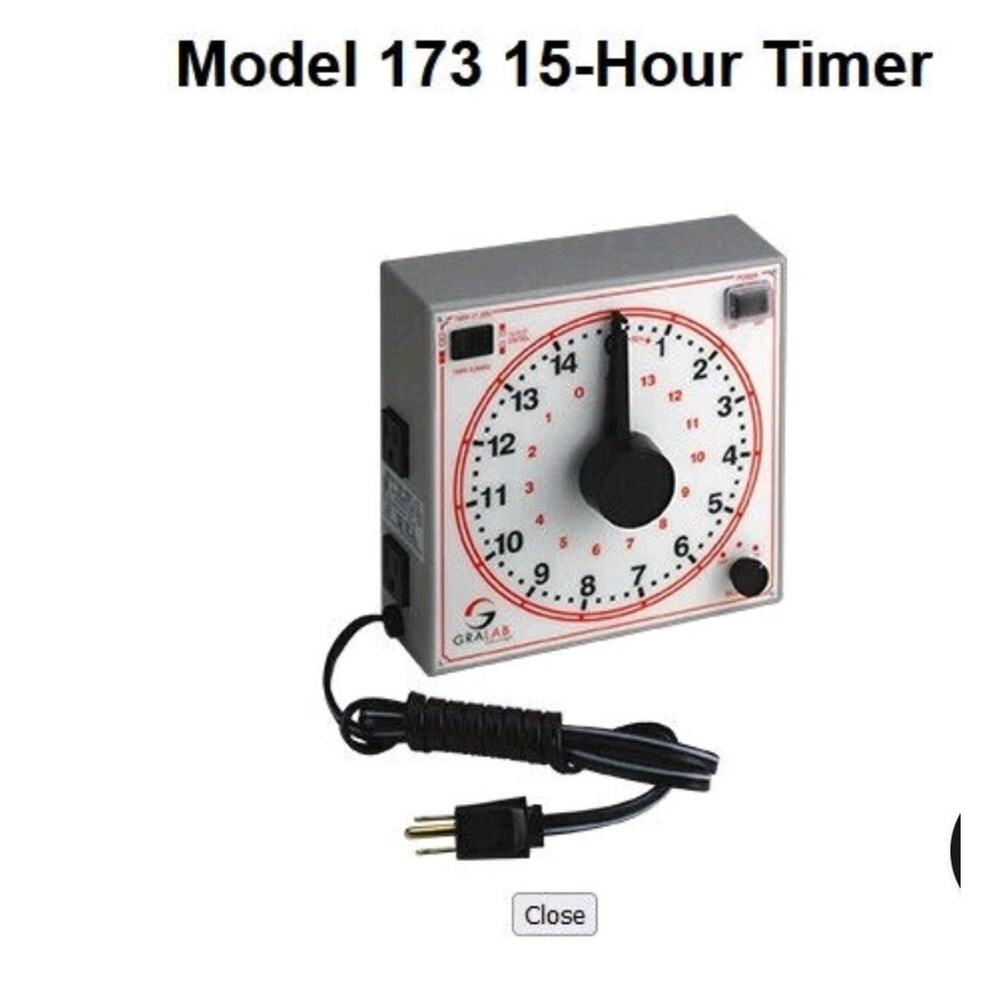 GraLab 173 ~ 15-Hour Timer, 120v/60/1-ph w/ (2) 115v/60/1-ph Accessory Outlets